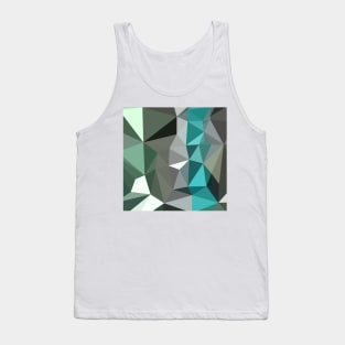 Persian Green Abstract Low Polygon Background Tank Top